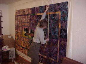 The quilt design wall